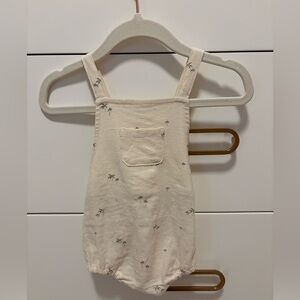 Rylee + Cru Cream Overalls with Star Details